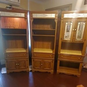 Entertainment center 3 piece set w/lighting